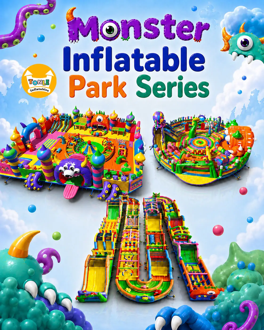 TONLE monster-themed inflatable park series