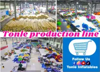 TONLE production line: material rolls, cutting and assembly