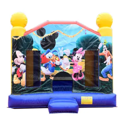 Classic Mouse-Inspired Bounce House Castle — 13ft Timeless Character-Themed Inflatable Bouncer for Magical Celebrations, Mouseketeer Parties & Joyful Backyard Memories