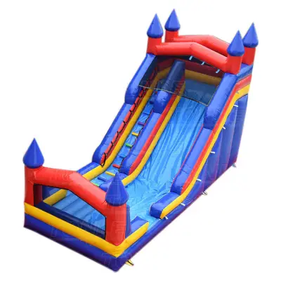 18ft Modular Castle Inflatable Slide — 27ft Pure-Slide Adventure for Thrill-Seeking Kids, Backyard Water Park Setups & Event-Scale Descending Excitement