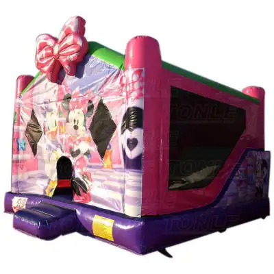 Minnie Mouse Bounce House Jumper Castle with Slide — 20ft Disney-Inspired Inflatable Combo for Girls' Birthday Parties & Family Celebrations