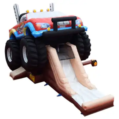 Monster Truck Bouncer Slide Combo — 33ft Action Inflatable for Thrill-Seeking Kids, Extreme Birthday Parties & Adventure Events