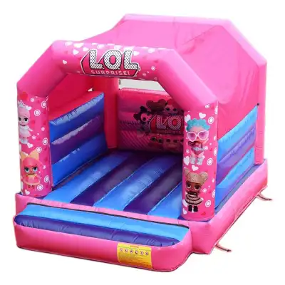 LOL Surprise Inspired Bouncy Castle — 12ft Compact Ball-Themed Inflatable Jump House for Trendy Kids' Parties, Glamorous Playdates & Surprise Celebrations