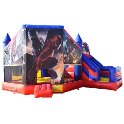 Spider-Man Web-Slinger Bounce House Combo — 30.8sqm Superhero Inflatable Jumper for Marvel Birthday Parties, Comic-Themed Events & Hero Celebrations