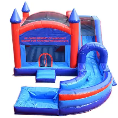 big inflatable bouncer jumper moonwalk moon bounce house jump castle with water slide combo