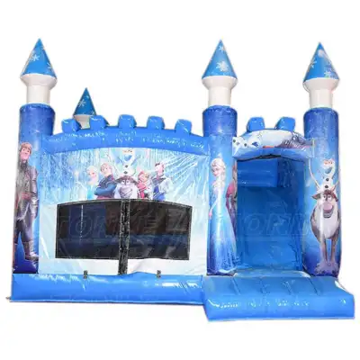 Frozen-Themed Bounce House with Slide Combo — Elsa & Anna Inspired Jumping Castle for Winter Birthday Parties & Disney Fan Celebrations