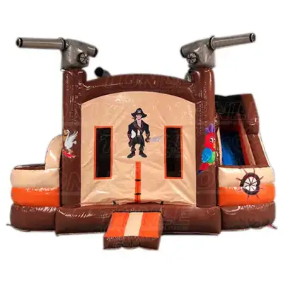 Pirate Bounce House Combo — 19ft Buccaneer Inflatable Bouncer with Slide for Treasure Hunt Parties, Swashbuckling Birthdays & Adventure Celebrations