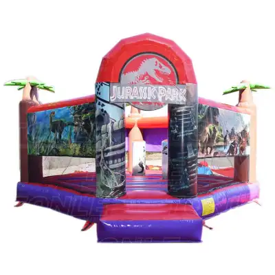 Jurassic Park Dinosaur Bounce House — 17ft Prehistoric Inflatable Bouncer for Dino-Adventure Birthdays, Explorer Celebrations & Fossil-Themed Backyard Fun