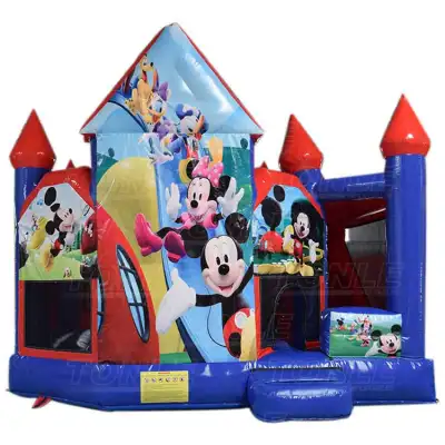 Mickey Mouse Inflatable Bounce House with Slide — Disney-Themed Jumping Castle for Kids Birthday Parties & Magical Celebrations