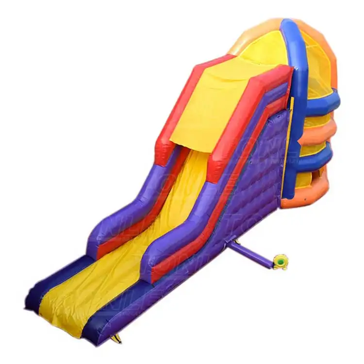 Spider Tower Dry Slide featuring a yellow slide lane and purple side walls
