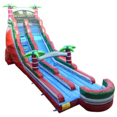 inflatable red marble slide
