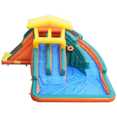 backyard water park inflatable splash pool slide