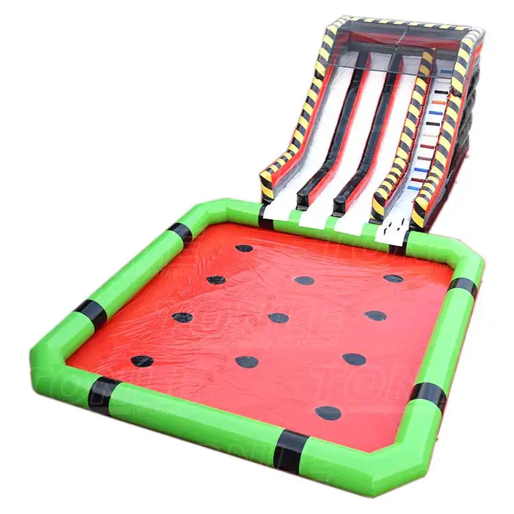 inflatable three lanes slide — photo 1