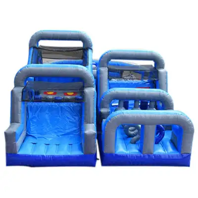 blue u shape obstacle course