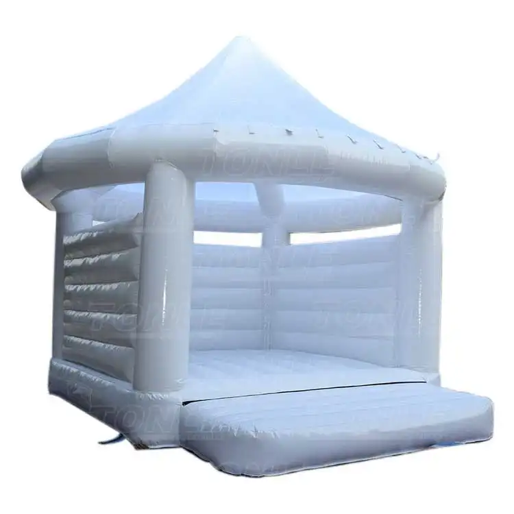 white wedding bouncy castle — photo 1