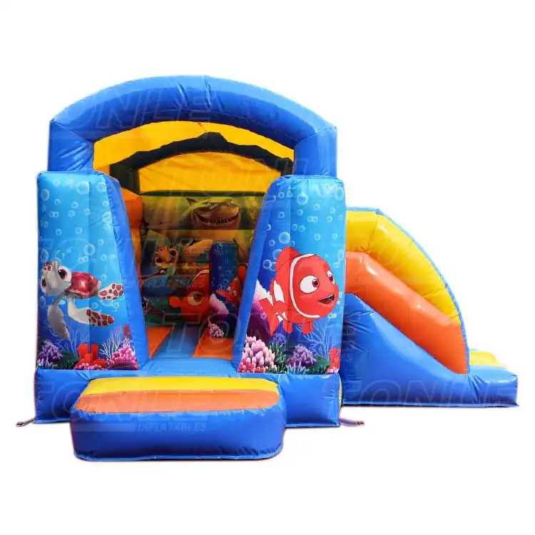 clown fish bouncy castle slide combo — photo 1