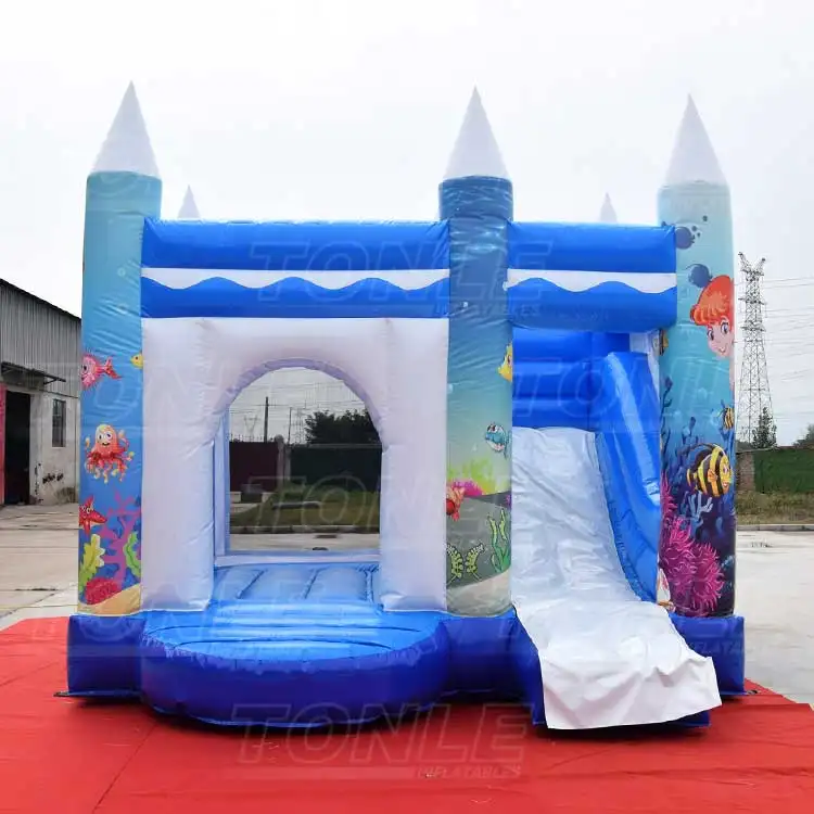 the sea world bouncy castle with slide — photo 1