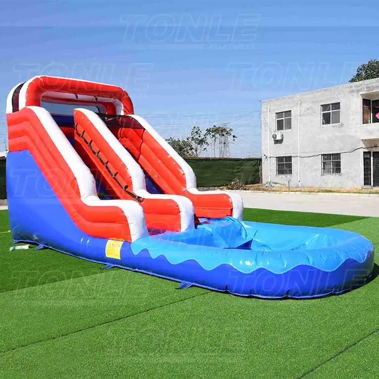 backyard commercial grade mini kids inflatable water slide — photo 1