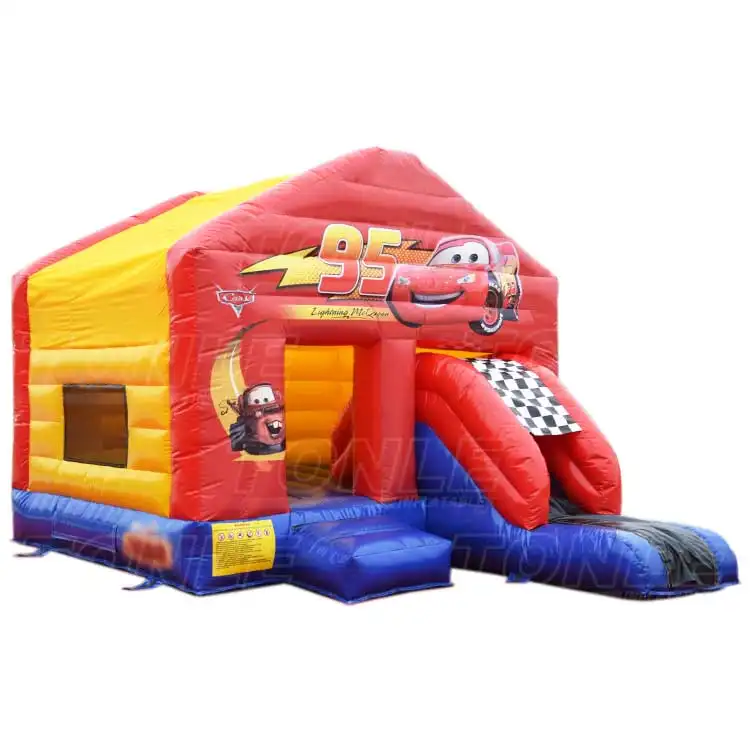 cars bouncy castle slide combo — photo 1