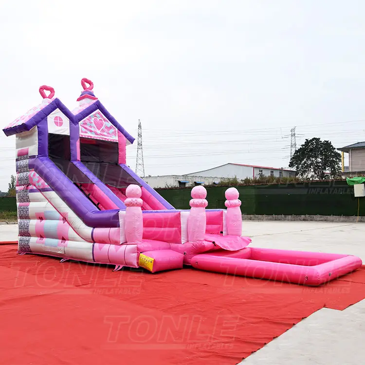 pink slide with detachable pool — photo 1
