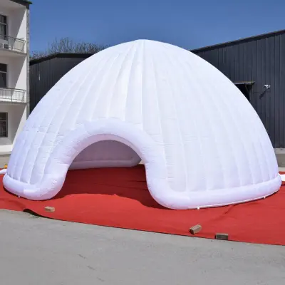 10m dia white inflatable dome tent with LED light