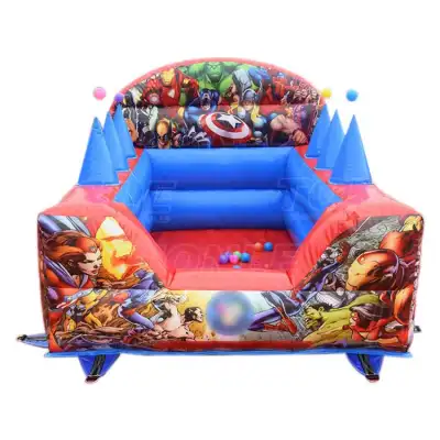 inflatable foam pit with suspended ball