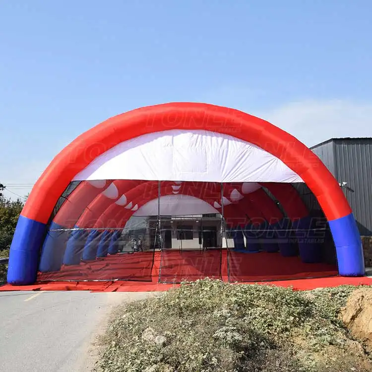 20x10m red white and blue inflatable paintball tent with mesh sides
