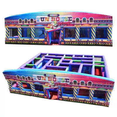 fun house inflatable maze