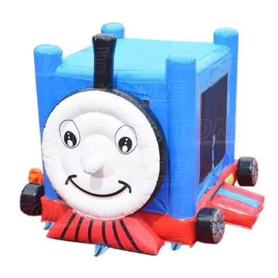 Choo Choo Train Bounce House Castle — 13ft Locomotive-Themed Inflatable Bouncer for Transportation Parties, Toddler Celebrations & All-Aboard Backyard Adventures