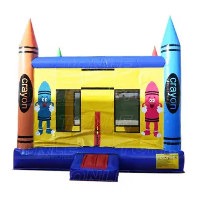 Crayon Inflatable Moonwalk — 13ft Creative Art-Themed Bounce House for Imaginative Playdates, Preschool Events & Colorful Birthday Celebrations