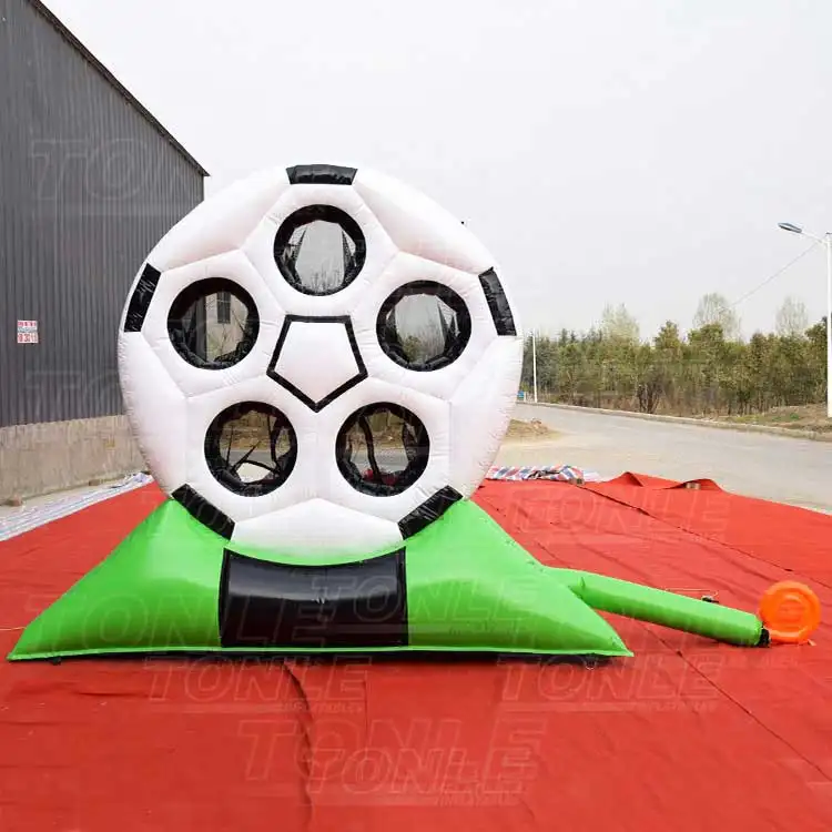 3m inflatable dart ball game shaped like a soccer ball with green base