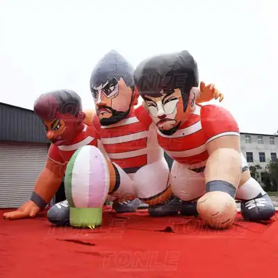 giant inflatable rugby player