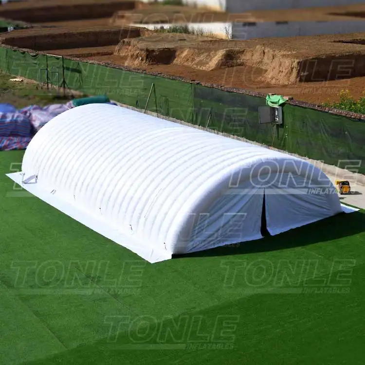 white inflatable water pool tent — photo 1