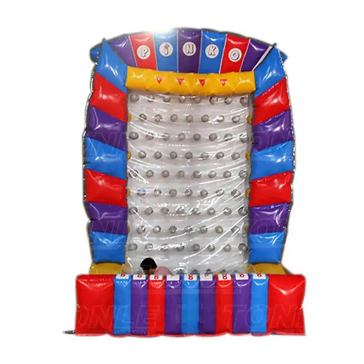 inflatable left-leaning molecules throw balls and fall game — photo 1