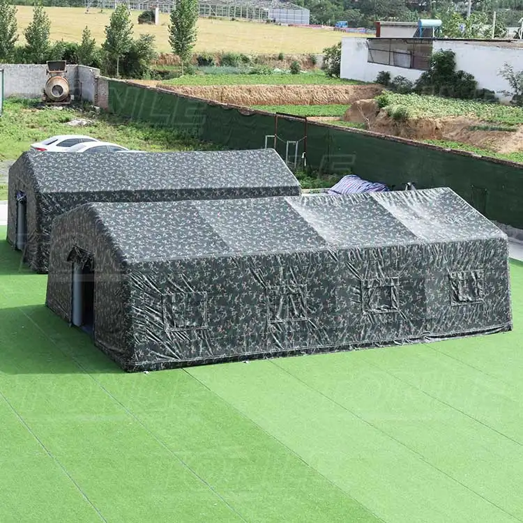 custom outdoor large camping medical inflatable army camouflage house tent — photo 1