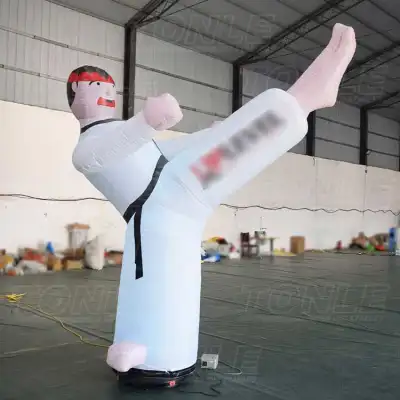 inflatable kicking guys