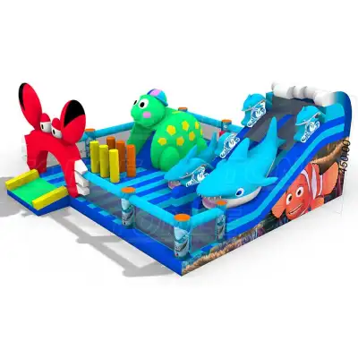 inflatable underwater world marineland playground bounce house castle jumper