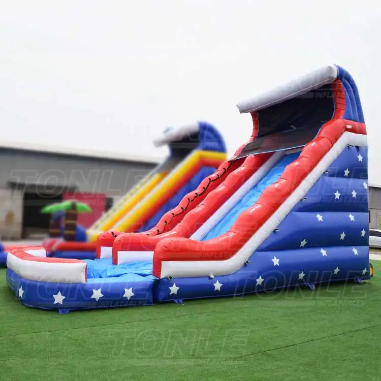 high quality factory inflatable custom banner water slide — photo 1
