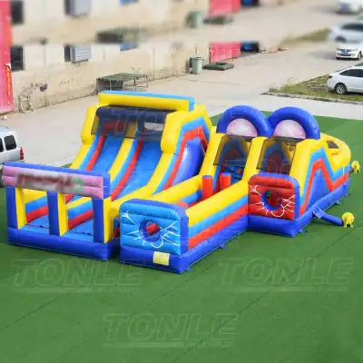 wholesale custom new design china inflatable match obstacle course