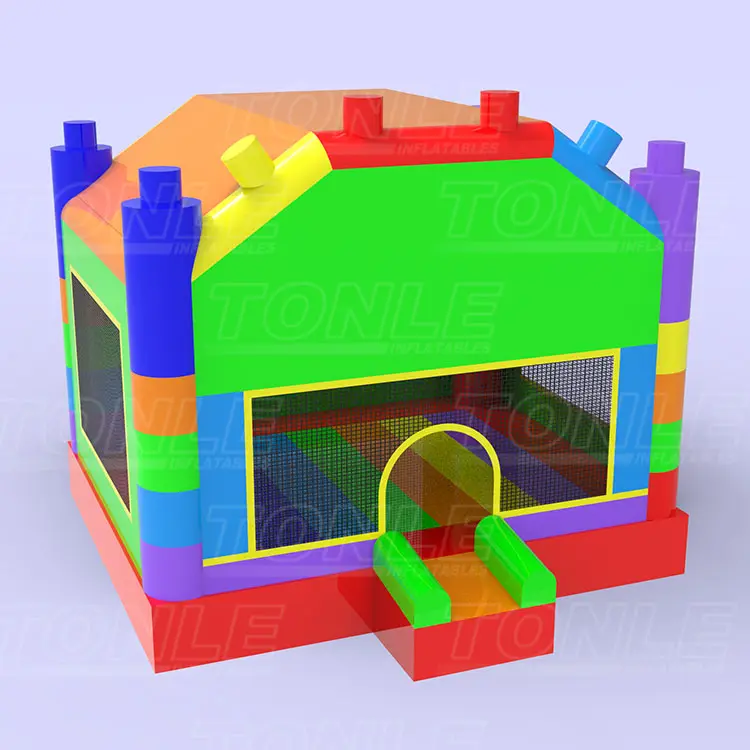 New design custom inflatable blocks bounce house castle for kids for sale — photo 1