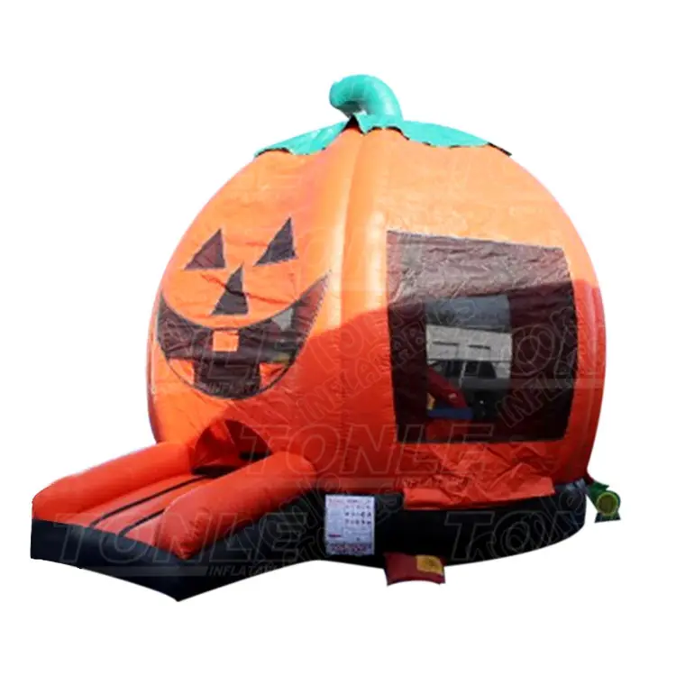 Giant halloween inflatable pumpkin bouncer jumper moonwalk jumping castle bounce house for sale — photo 1