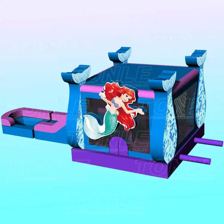 deep ocean inflatable jumper with water slide for sale — photo 1