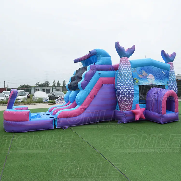 custom inflatable movie theme bouncer jumper castle bounce hosue moonwalk with water slide — photo 1