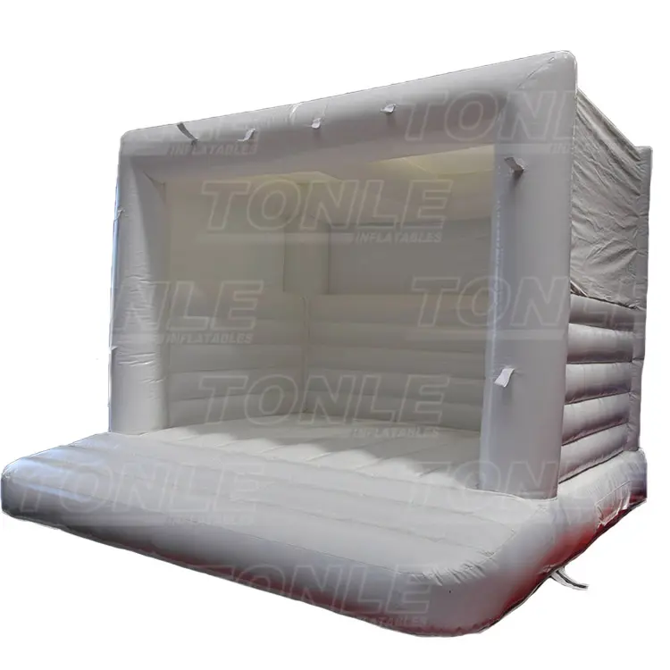 White Wedding Theme Castle 4x4m inflatable bouncer front view