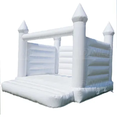White wedding castle inflatable bounce house