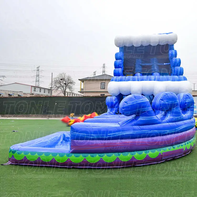 20FT adult and kids large double water slides for sale — photo 1