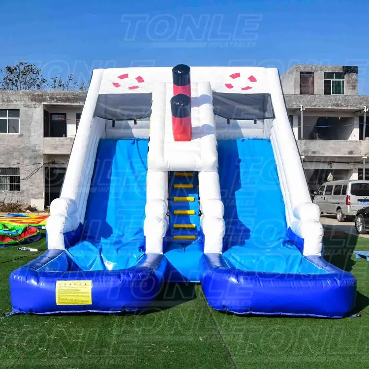 17FT Titanic theme double slide inflatable water slide for sale — photo 1