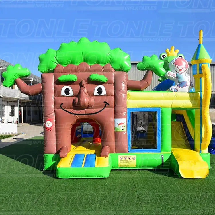 Fairy tale tree theme inflatable bounce house combo children's bouncy castle with slide — photo 1