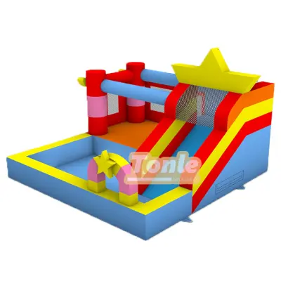 Premium quality outdoor inflatable bounce house water slide with swimming pool