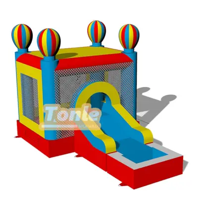 hot air balloon inflatable bounce house water slide combo for sale